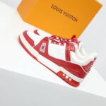 Giày Louis Vuitton LV Trainer Red White Like Auth