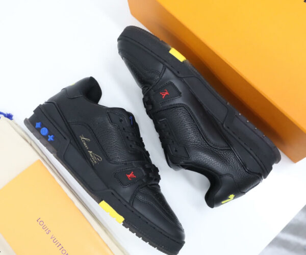 Giày Louis Vuitton LV Trainer Sneaker Black màu đen 54 Like Auth