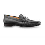 Giày Louis Vuitton Montaigne Loafer da nhăn khóa trắng Like Auth