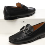 Giày Louis Vuitton Montaigne Loafer da nhăn khóa trắng Like Auth