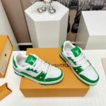 Giày Louis Vuitton Trainer 54 Signature Green White Like Auth