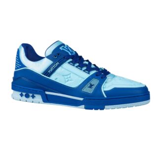 Giày Louis Vuitton Trainer Light Blue Navy Like Auth