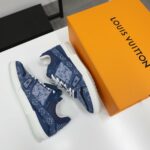 Giày Louis Vuitton Trainer Sneaker Denim Monogram Like Auth