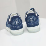 Giày Louis Vuitton Trainer Sneaker Denim Monogram Like Auth