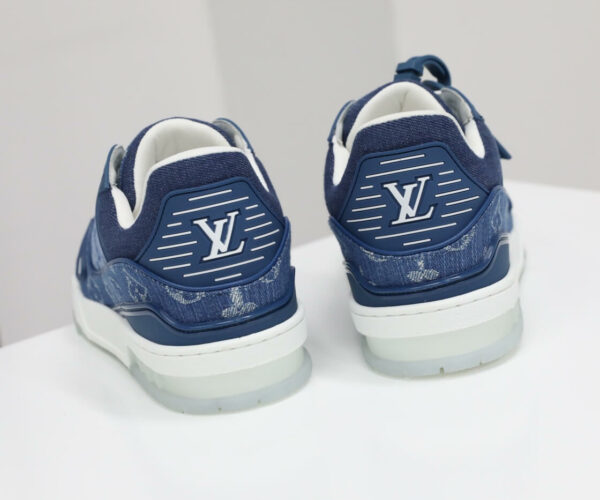 Giày Louis Vuitton Trainer Sneaker Denim Monogram Like Auth