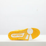 Giày Louis Vuitton Trainer Yellow Monogram Denim White Like Auth