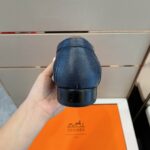 Giày lười Hermes Paris Loafer khóa xước trắng chữ H Like Auth