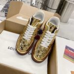 Giày Nike x LV Air Force 1 Low Virgil Abloh "Metallic Gold" Like Auth