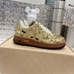 Giày Nike x LV Air Force 1 Low Virgil Abloh "Metallic Gold" Like Auth