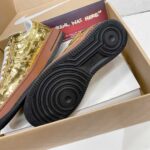 Giày Nike x LV Air Force 1 Low Virgil Abloh "Metallic Gold" Like Auth