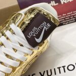 Giày Nike x LV Air Force 1 Low Virgil Abloh "Metallic Gold" Like Auth