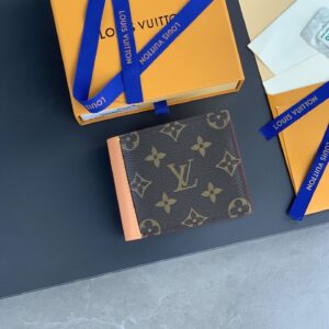 Ví ngắn LV Multiple Wallet màu nâu họa tiết hoa Monogram Like Auth 1:1