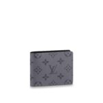 Ví ngắn LV Slender Wallet họa tiết hoa Monogram màu xám