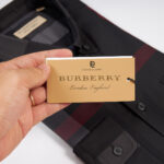 Áo sơ mi nam Burberry dài tay hoạ tiết kẻ đỏ