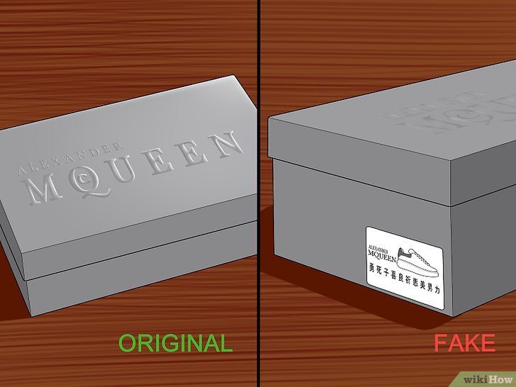 Kiểm tra chi tiết bao bì để phân biệt Alexander McQueen real và fake