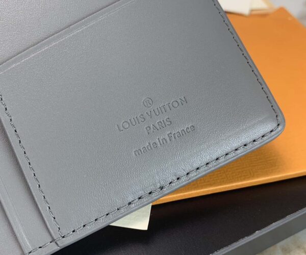 Ví gập Louis Vuitton Brazza màu xám họa tiết hoa Monogram Like Auth