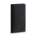 Ví gập Louis Vuitton Brazza Wallet viền xanh da taiga Like Auth