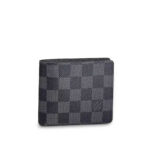 Ví ngắn Louis Vuitton Multiple Wallet caro xám đen Like Auth