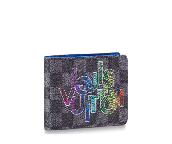 Ví ngắn Louis Vuitton Multiple Wallet họa tiết In 3D Like Auth