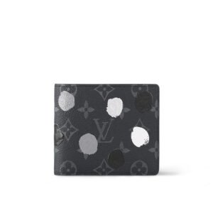 Ví ngắn Louis Vuitton Multiple LV x YK màu đen bạc