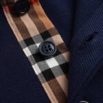 Áo Polo Burberry brit thêu ngựa Like Auth màu xanh