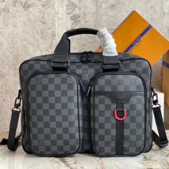 Cặp xách Louis Vuitton ngăn phụ hoạ tiết caro Like Auth