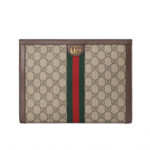 Clutch nam Gucci màu Beige logo vàng Like Auth