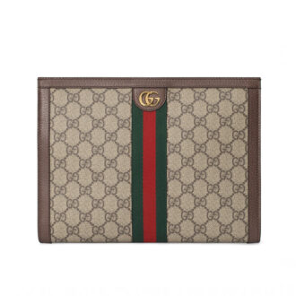 Clutch nam Gucci màu Beige logo vàng Like Auth