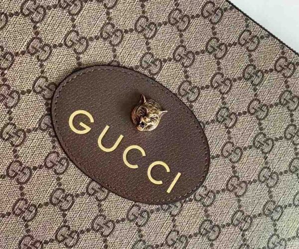 Clutch nam Gucci Neo Vintage GG Supreme màu xám Like Auth