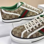 Giày Gucci Tennis 1977 Beige/Ebony màu nâu Like Auth