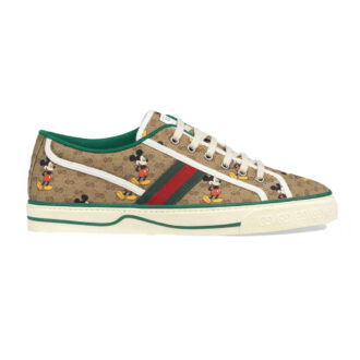 Giày Gucci Tennis 1977 x Disney màu nâu Like Auth