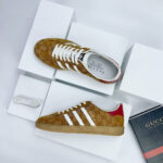 Giày Gucci x adidas Gazelle Monogram "Brown" Like Auth