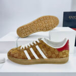 Giày Gucci x adidas Gazelle Monogram "Brown" Like Auth