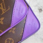 Túi đeo LV Trio Messenger hoa Monogram phối tím Like Auth