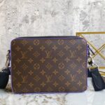 Túi đeo LV Trio Messenger hoa Monogram phối tím Like Auth