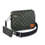 Túi đeo LV Trio Messenger Monogram màu xanh tag nâu Like Auth