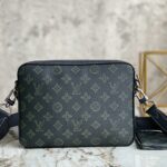 Túi đeo LV Trio Messenger Monogram màu xanh tag nâu Like Auth