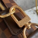 Túi xách Louis Vuitton nam caro nâu khoá vàng Like Auth