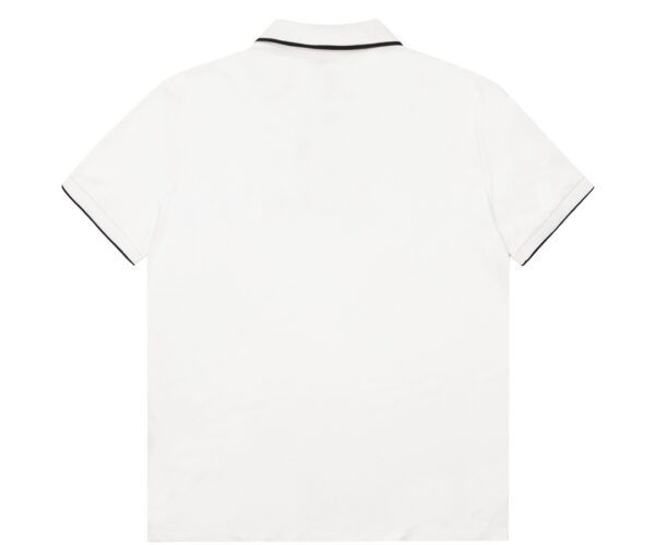 Áo Polo Burberry hoạ tiết logo tròn màu trắng