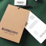 Áo Polo nam Burberry viền cổ đỏ màu xanh Like Auth