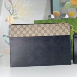 Clutch Nam Gucci Incrocio GG Logo chữ lồng màu đen