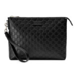 Clutch Nam Gucci màu đen hoạ tiết Logo chìm Like Auth