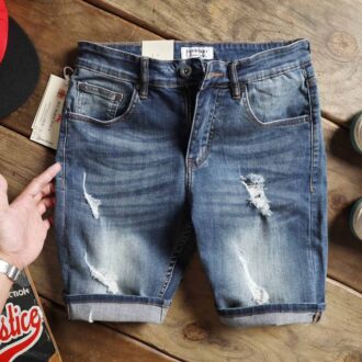 Quần Jean Burberry màu blue họa tiết rách Like Auth