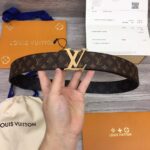 Thắt lưng Louis Vuitton khóa vàng dây 2 mặt hoa Monogram Like Auth