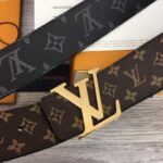 Thắt lưng Louis Vuitton khóa vàng dây 2 mặt hoa Monogram Like Auth