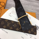 Thắt lưng Louis Vuitton khóa vàng dây 2 mặt hoa Monogram Like Auth