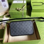 Túi đeo chéo Gucci Black Retro Interlocking G màu đen Like Auth