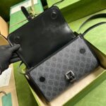 Túi đeo chéo Gucci GG Canvas Messenger Bag màu xám Like Auth