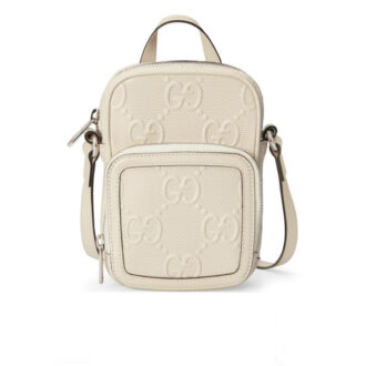Túi đeo chéo Gucci GG Embossed Mini màu trắng Like Auth