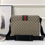 Túi đeo chéo Gucci siêu cấp GG Supreme Messenger tag xanh đỏ